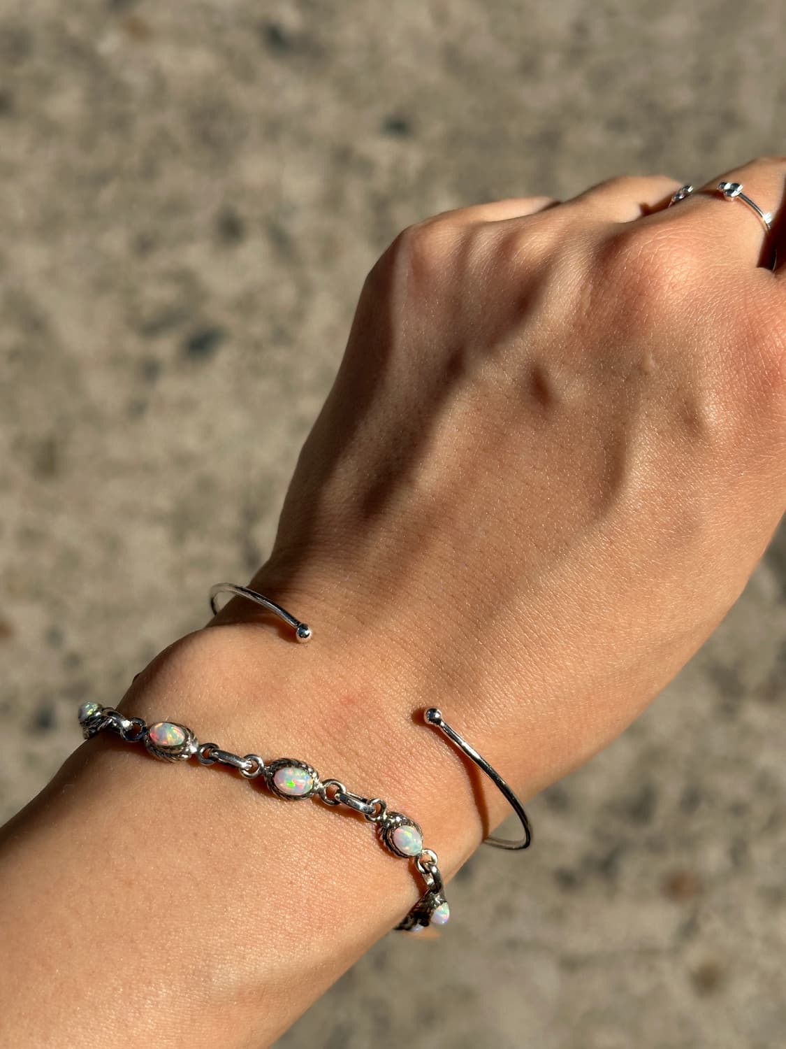 Pretzel Slim Wire Open 925Silver Bangle  상품이미지5