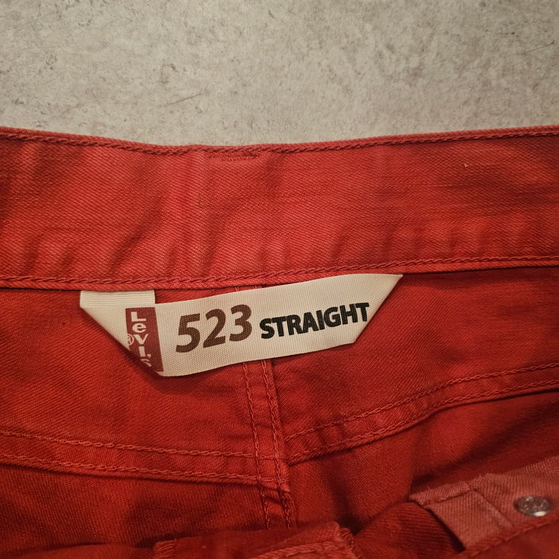 32inch 리바이스 523 레드 핑크진 데님팬츠 상품이미지4