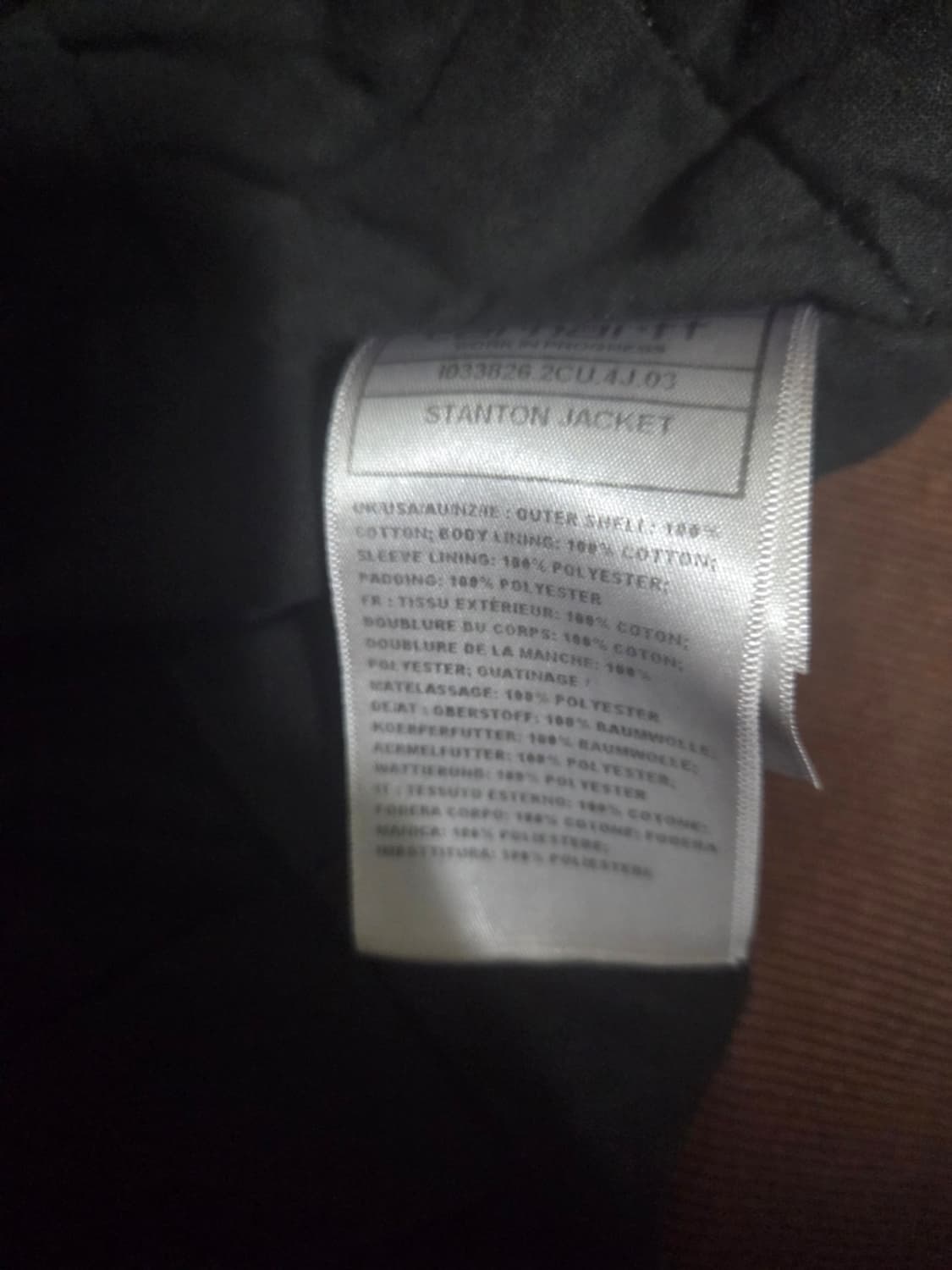 칼하트 윕 스탠톤 자켓 초콜릿 스톤 다이드 L 상품이미지7