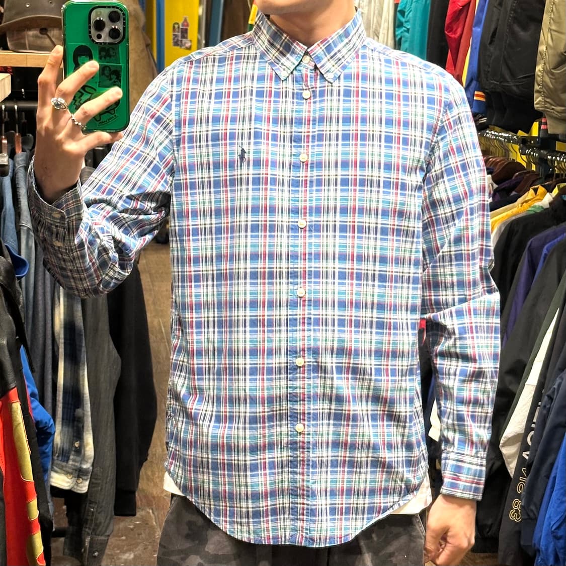 [HI] 폴로 랄프로렌 셔츠 체크블루 상품이미지2