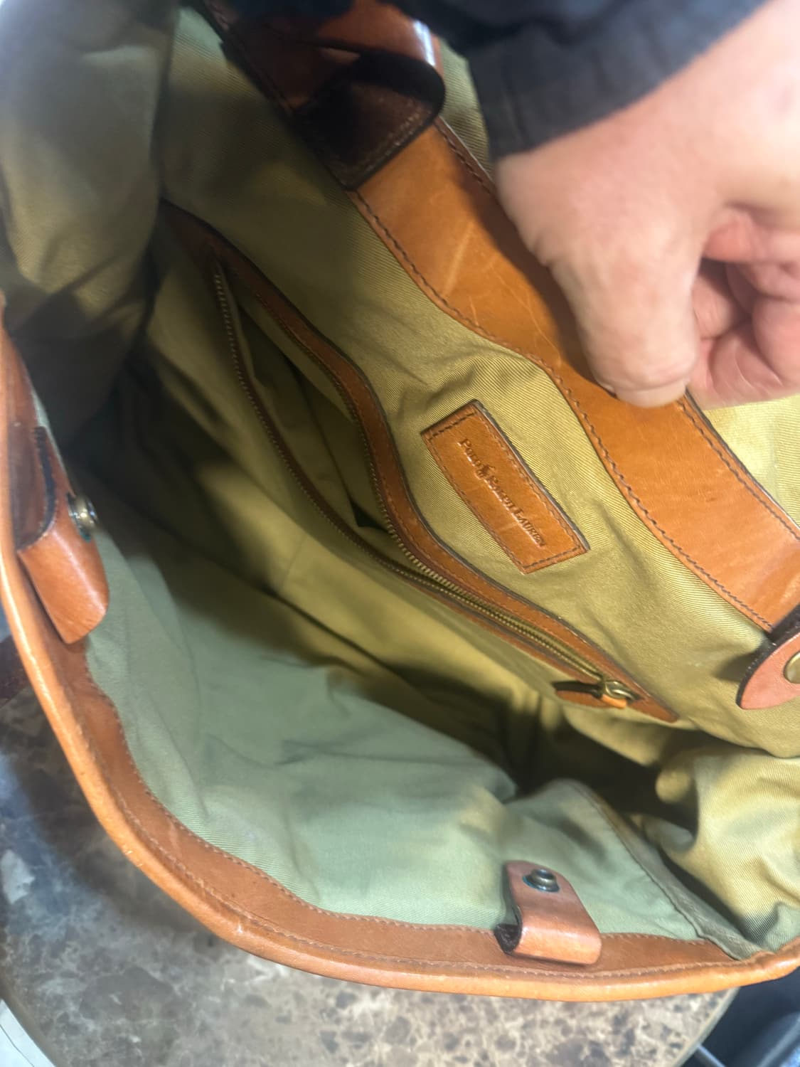 정품 폴로 랄프로렌 캔버스 메신저백 팝니다 상품이미지6