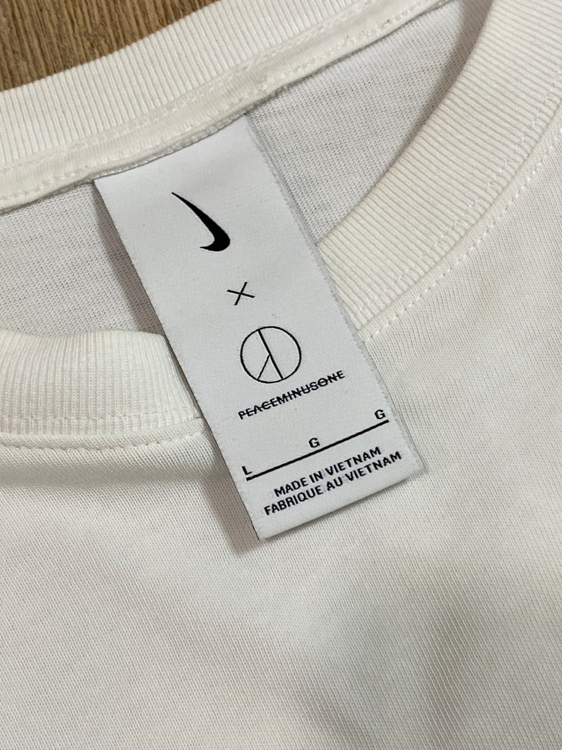 피스마이너스원 피마원 나이키 롱슬리브 화이트 L 상품이미지5