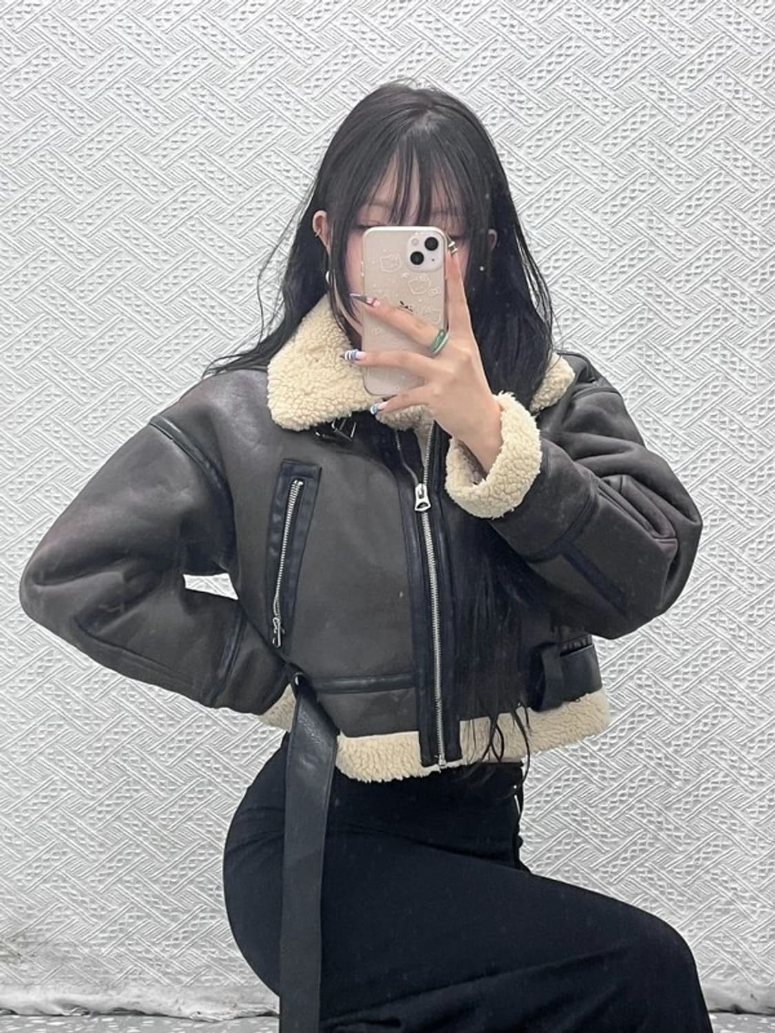 자라 모던락시크 핀터감성 양털 무스탕 자켓 XS C07718 상품이미지1