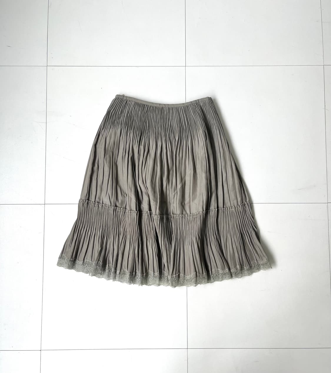 Pleats Gray button skirt 상품이미지5