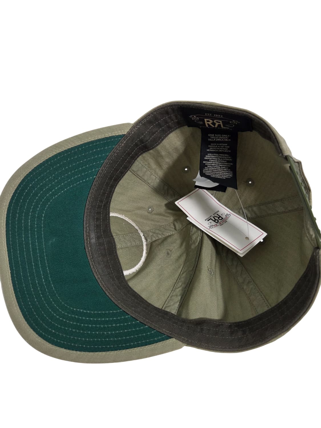 RRL 윙 로고 가먼트 다이드 볼캡 그린 상품이미지4