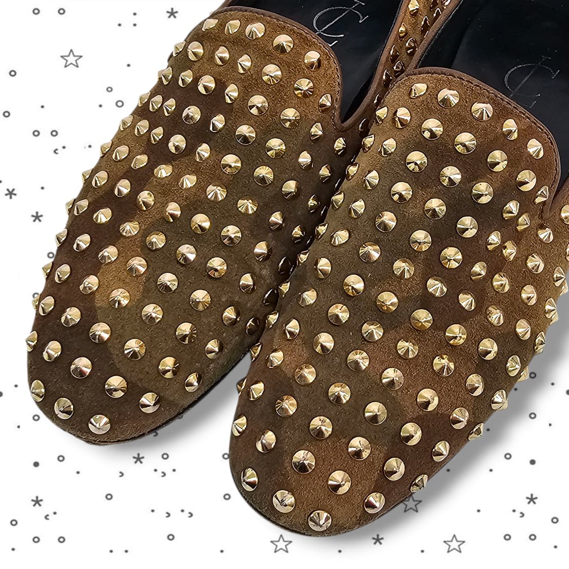 37 Christian Louboutin 골드 스터드 슬립온 상품이미지5