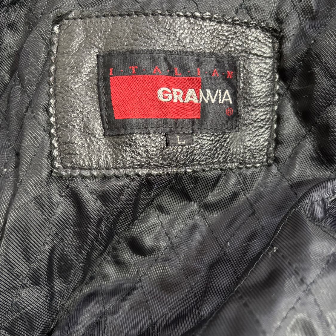 80s GRAMIA(그라미아) 빈티지 블랙 소가죽100%자켓(L) 상품이미지7