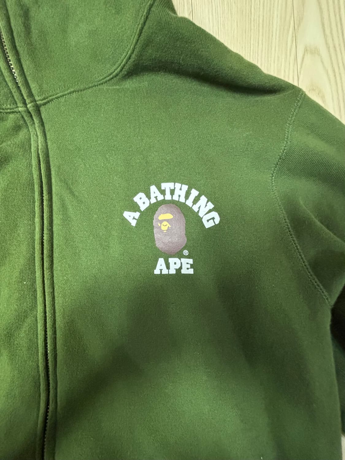 베이프 후드집업 그린 상품이미지3