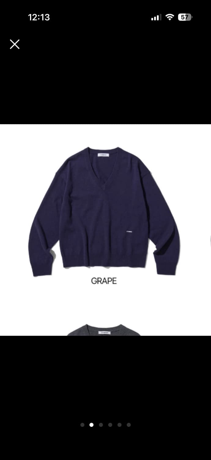 시티브리즈 캐시미어 니트 그레이프 상품이미지2