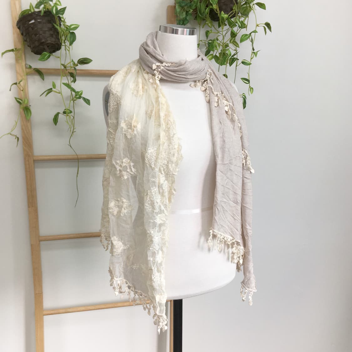 JPN/ 모리룩스카프 모리걸스카프 오리엔탈스카프 레이스머플러 상품이미지3