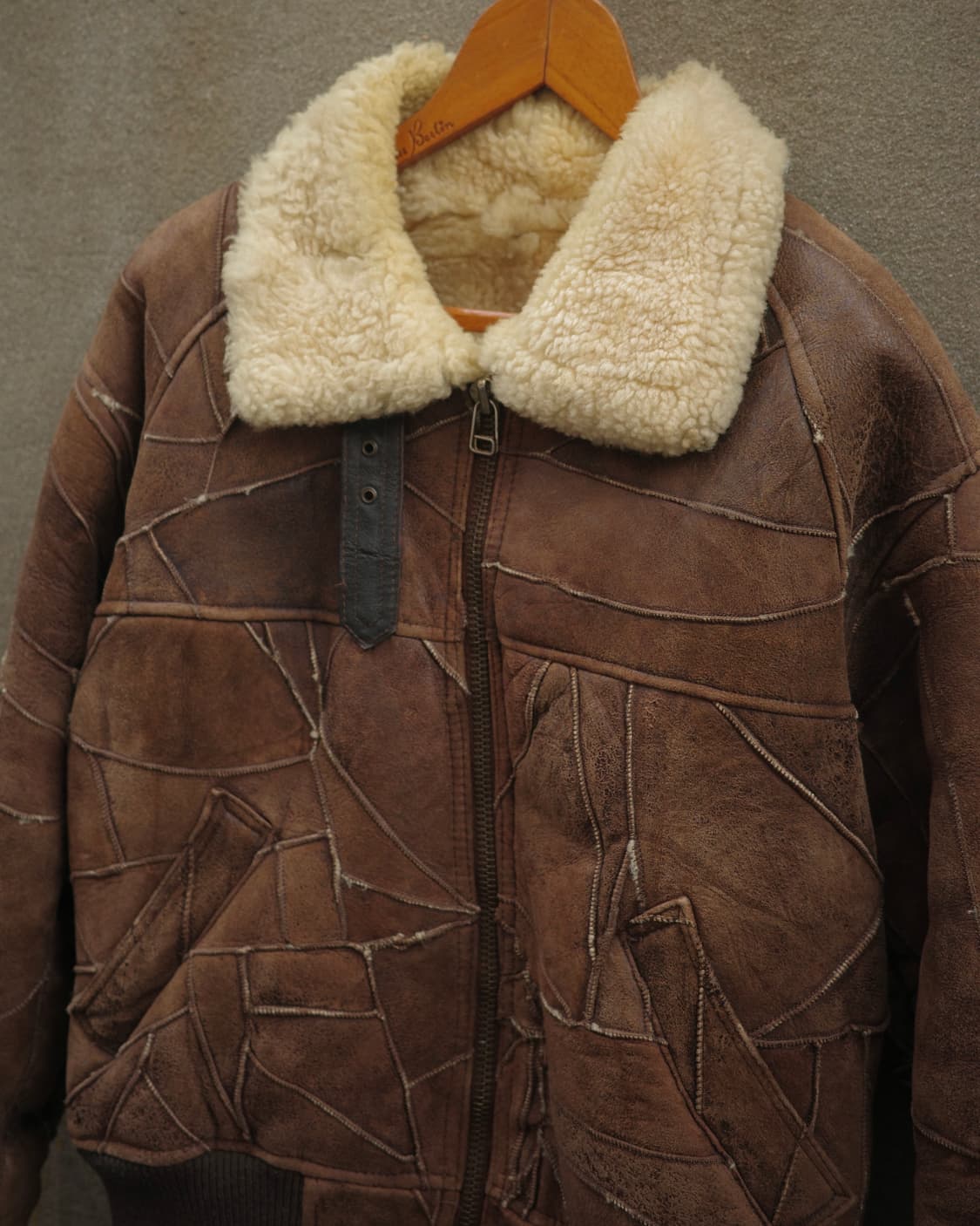 빈티지 패치워크 b-6 시어링 무통 자켓 상품이미지3