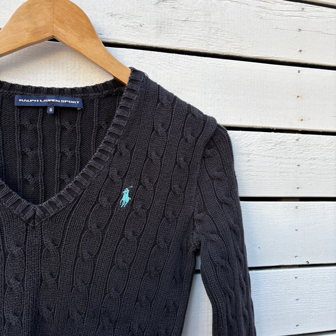 Polo 폴로 케이블 꽈배기 브이넥 니트 상품이미지4