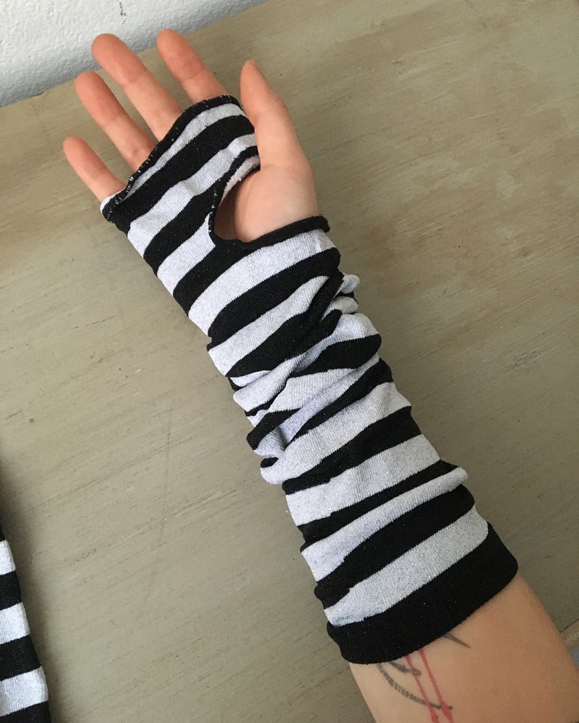 stripe pattern handwarmer 상품이미지2