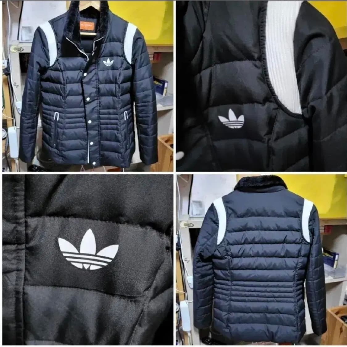 새상품급 아디다스 콜라보 바시티 퍼 패딩 점퍼 자켓 짱예쁨 상품이미지2