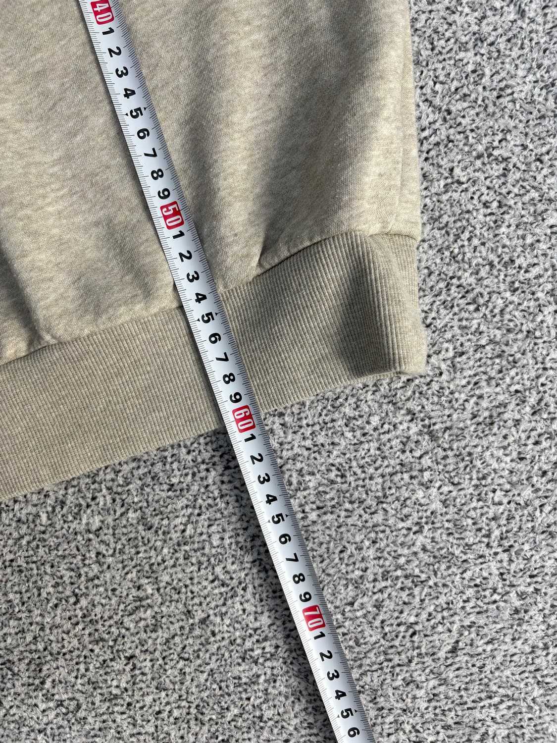 실측 게스 기모 오트밀 반집업 맨투맨 0303J 상품이미지6