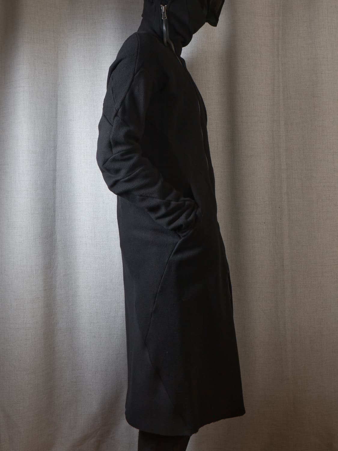 Leon emanuel blanck 버진울 하이넥 롱 코트 상품이미지9