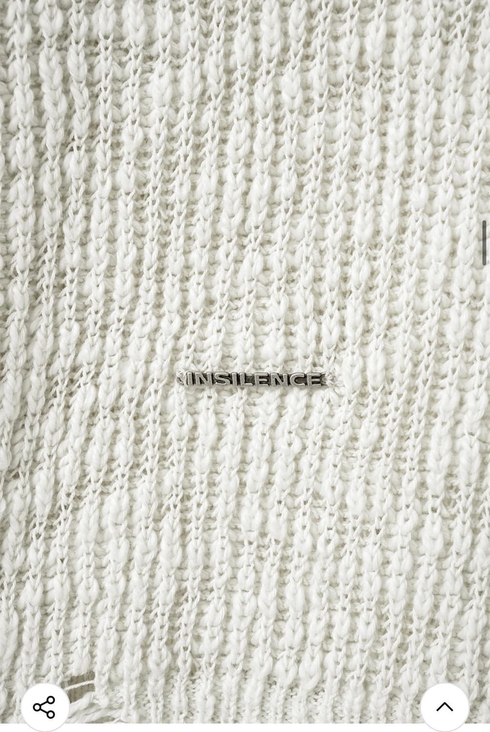 (M) 인사일런스 그런지 슬럽 니트 [IVORY] 판매 상품이미지4