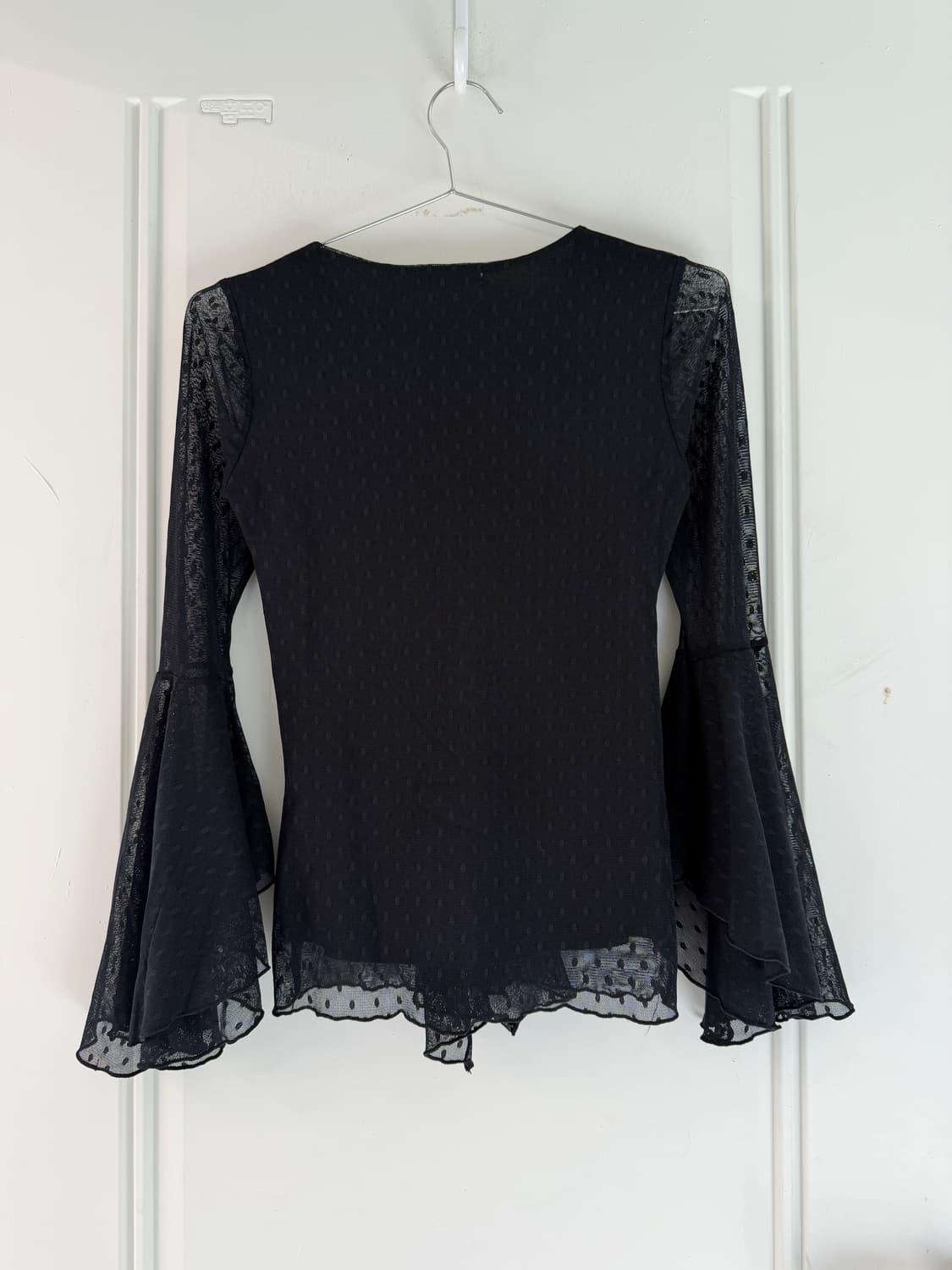 일본빈티지 블랙 시스루 블라우스 상품이미지8