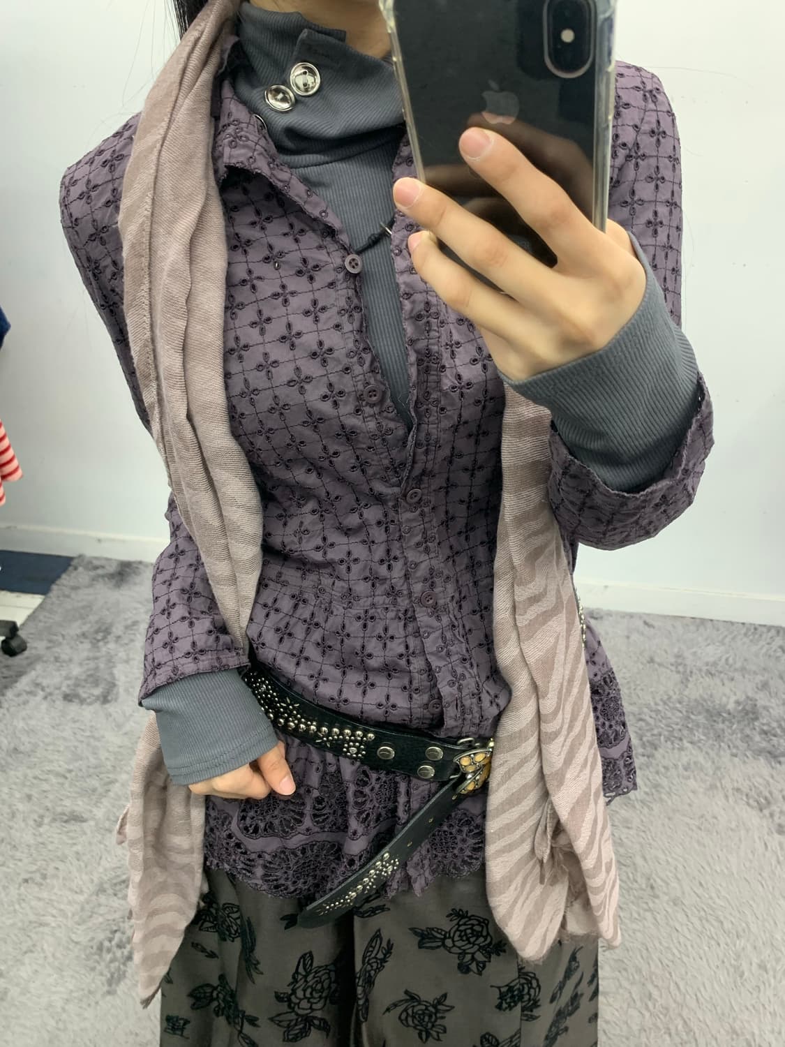 에스닉 펀칭 블라우스 상품이미지2