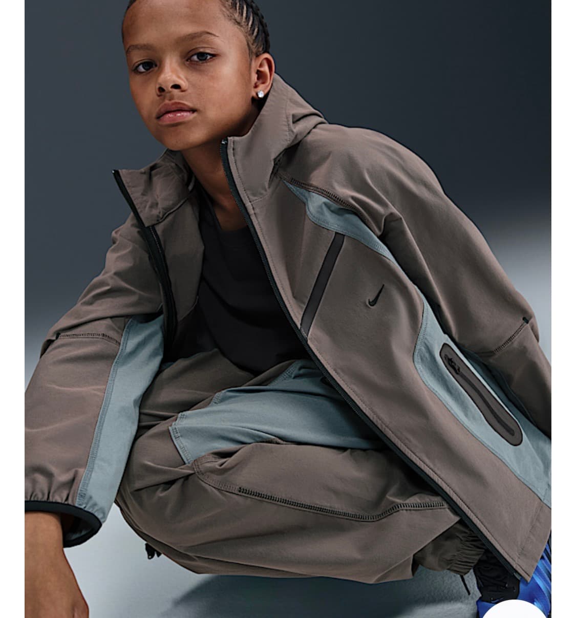 나이키 우븐 테크 자켓 바람막이 주니어 XL 트레이닝 셋업 윈드러너 상품이미지3