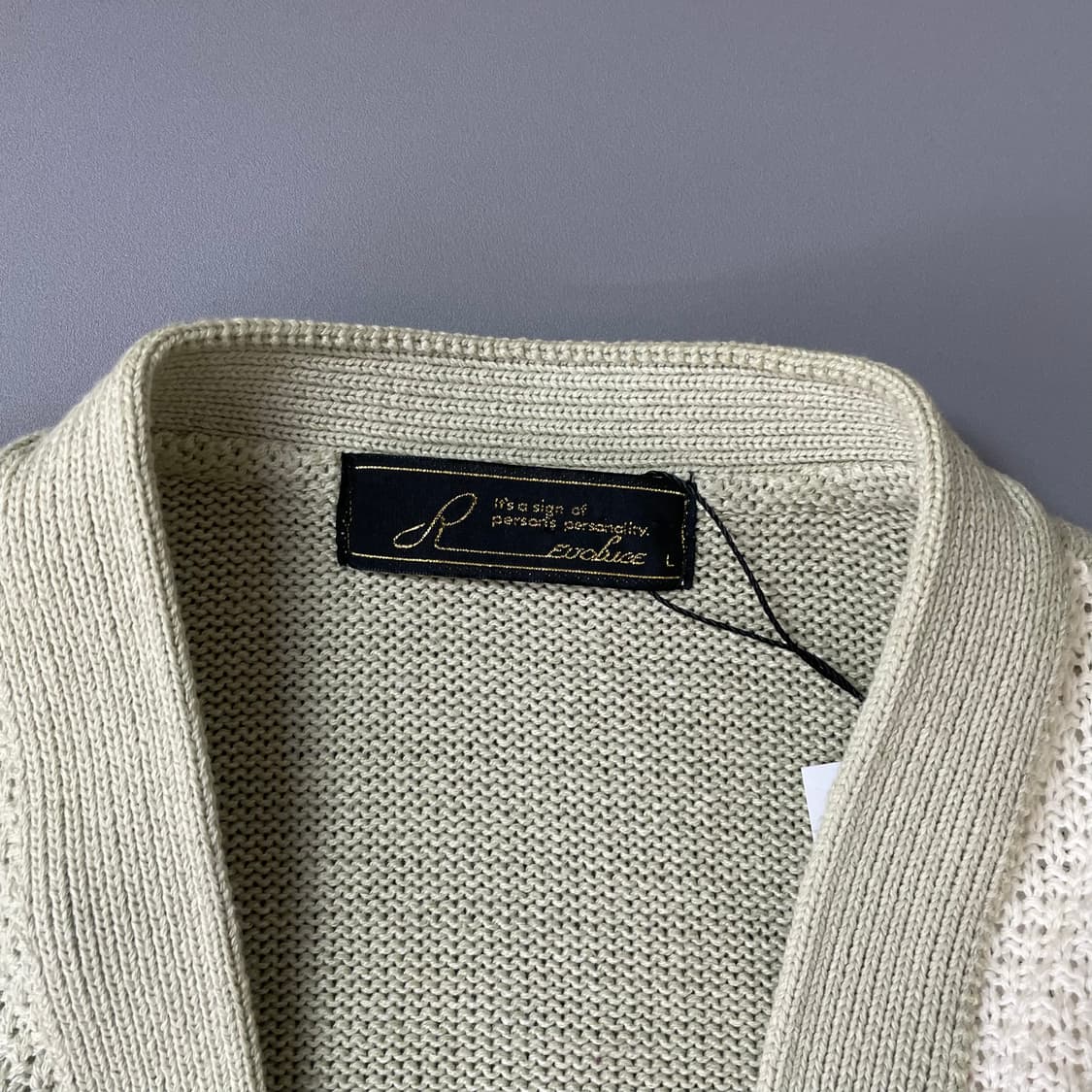 JPN 일본빈티지 연카키 아가일 패턴 가디건 L 상품이미지4