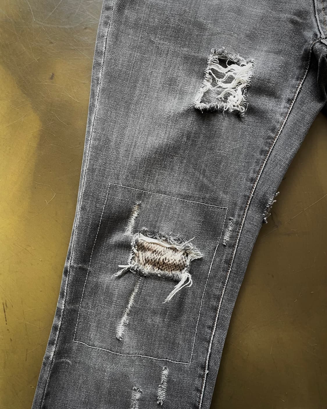 Jpn Vintage Python Docking Flare Jeans 상품이미지5