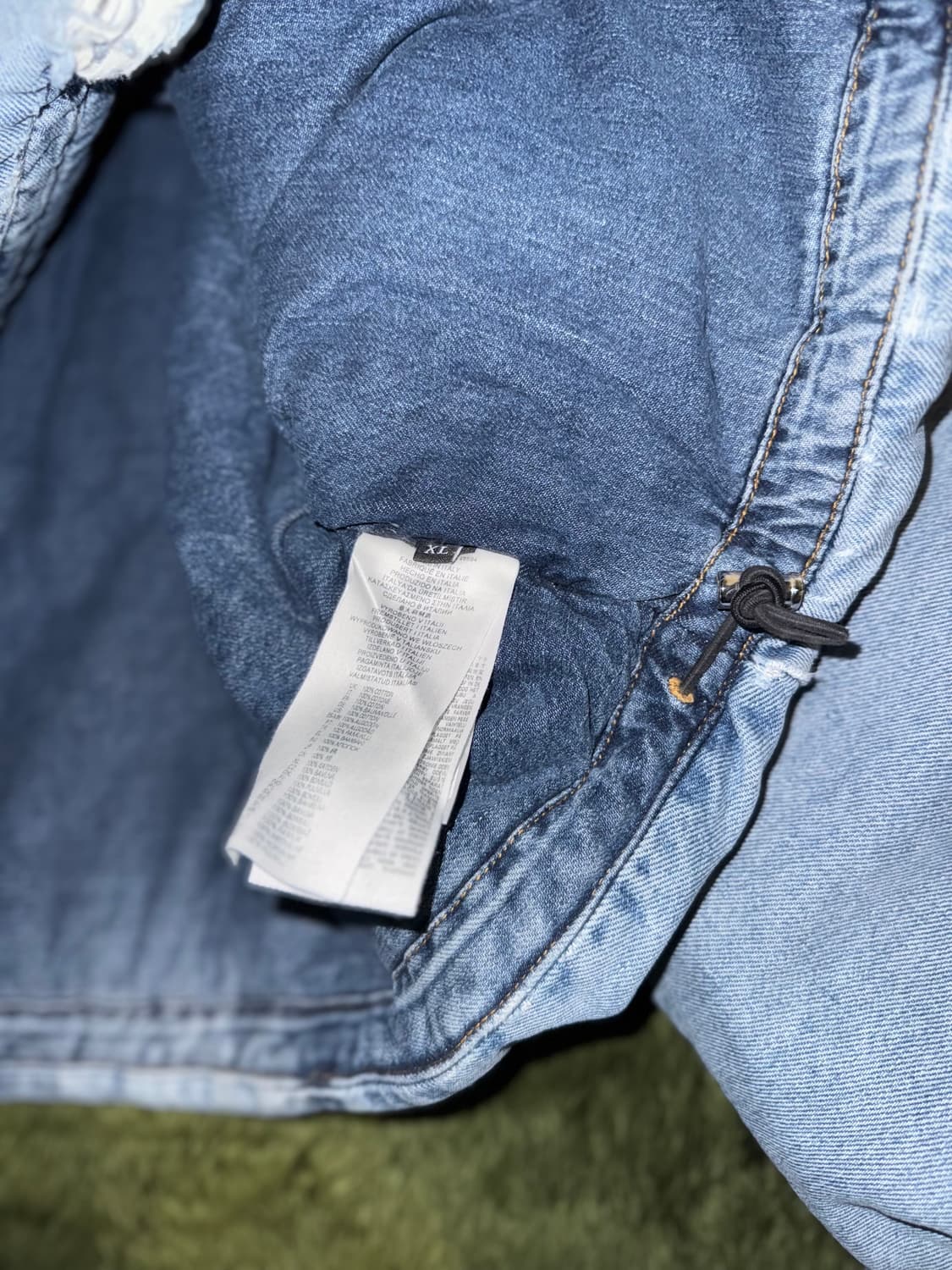 [XL] 디젤 디스트로이드 헤비웨이트 데님 봄버 자켓 라이트 인디고 상품이미지5