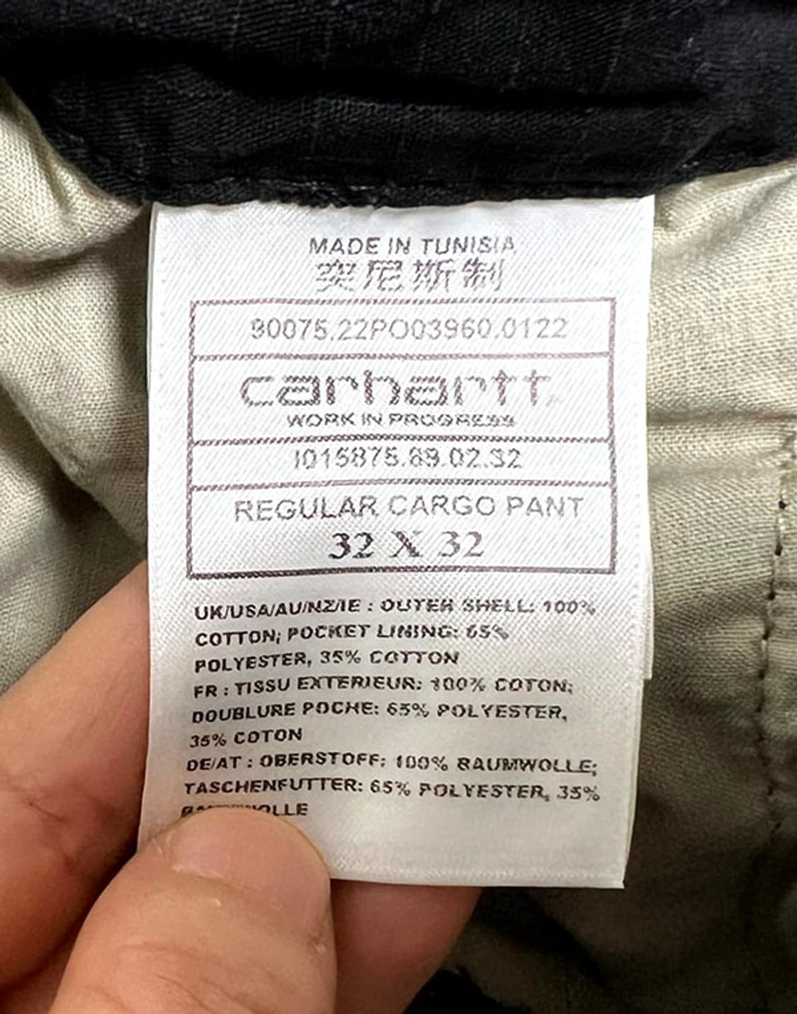 칼하트 WIP 레귤러 카고팬츠 남자 여름 캐주얼 립스탑 L 32X32 상품이미지4