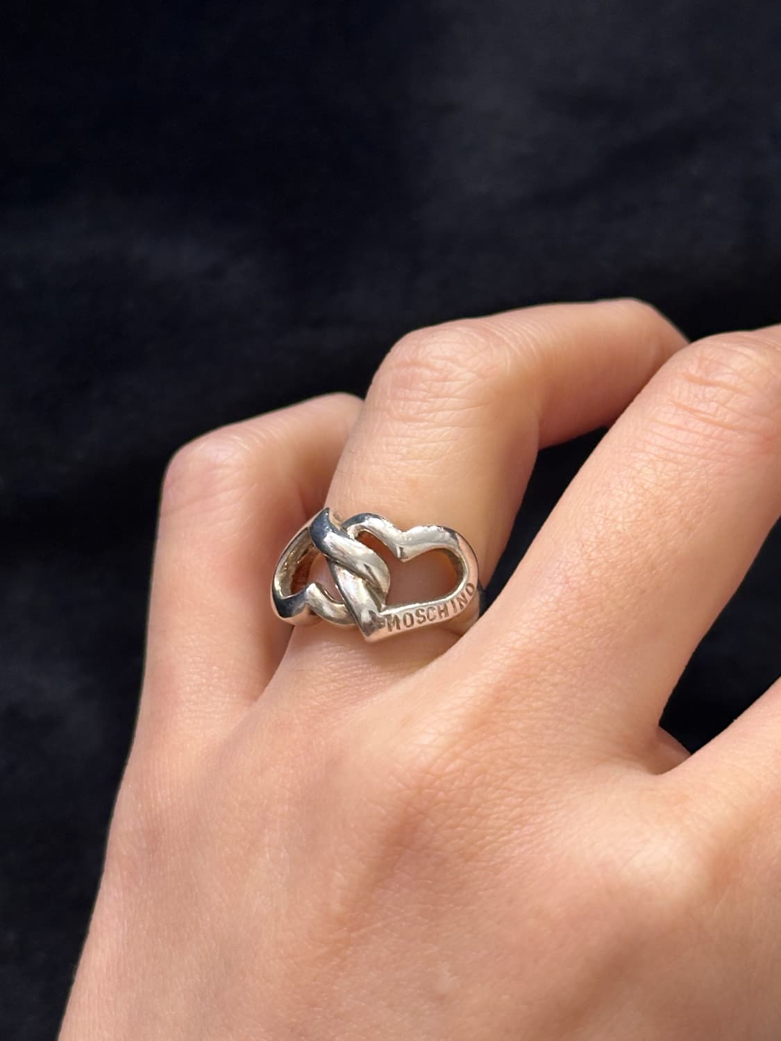 Moschino double heart 925silver ring 상품이미지2