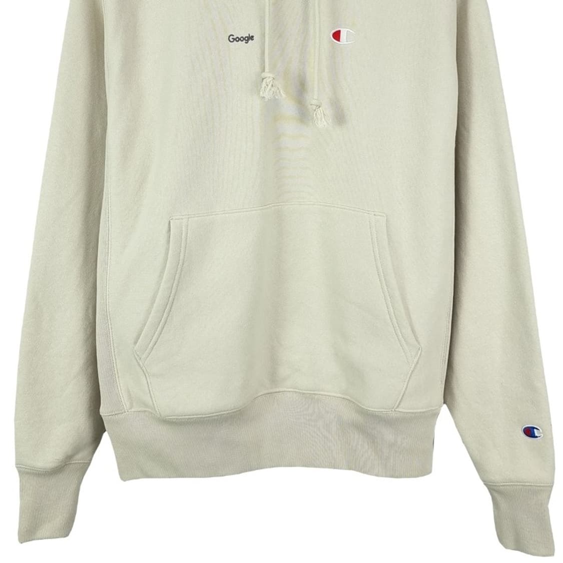 [챔피온] 구글 자수 오버핏 후드티 아이보리 M18786 상품이미지5