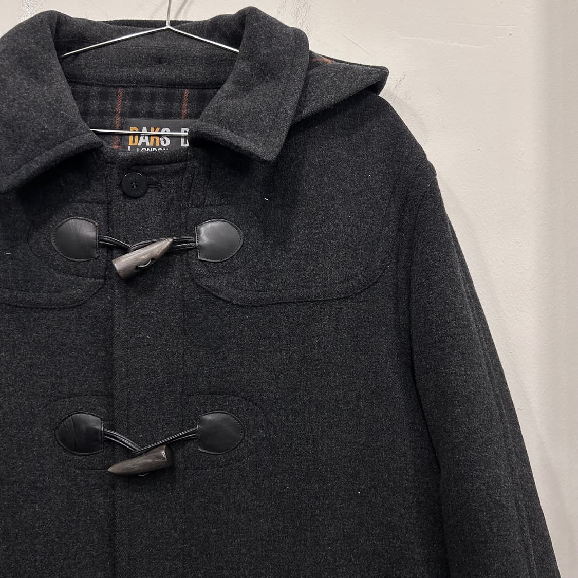 닥스 런던 울 후드탈착 카라 더플코트 상품이미지1