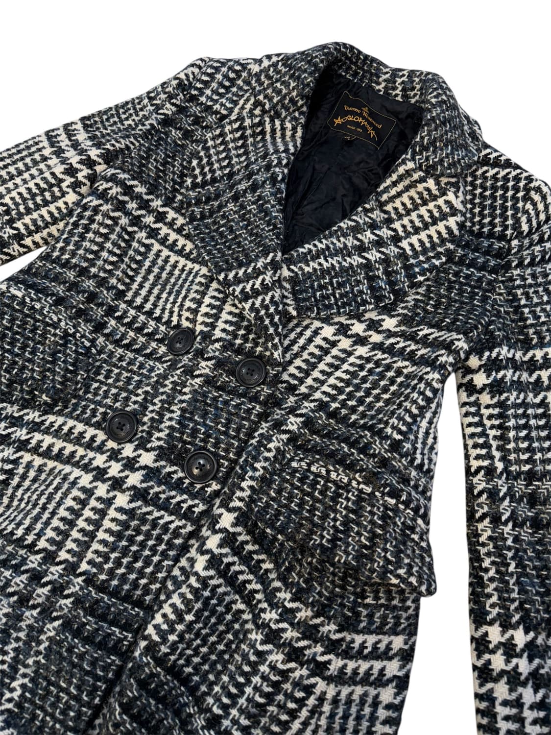 비비안 웨스트우드 앵글로매니아 하운드투스체크 더블 브레스티드 코트 상품이미지4