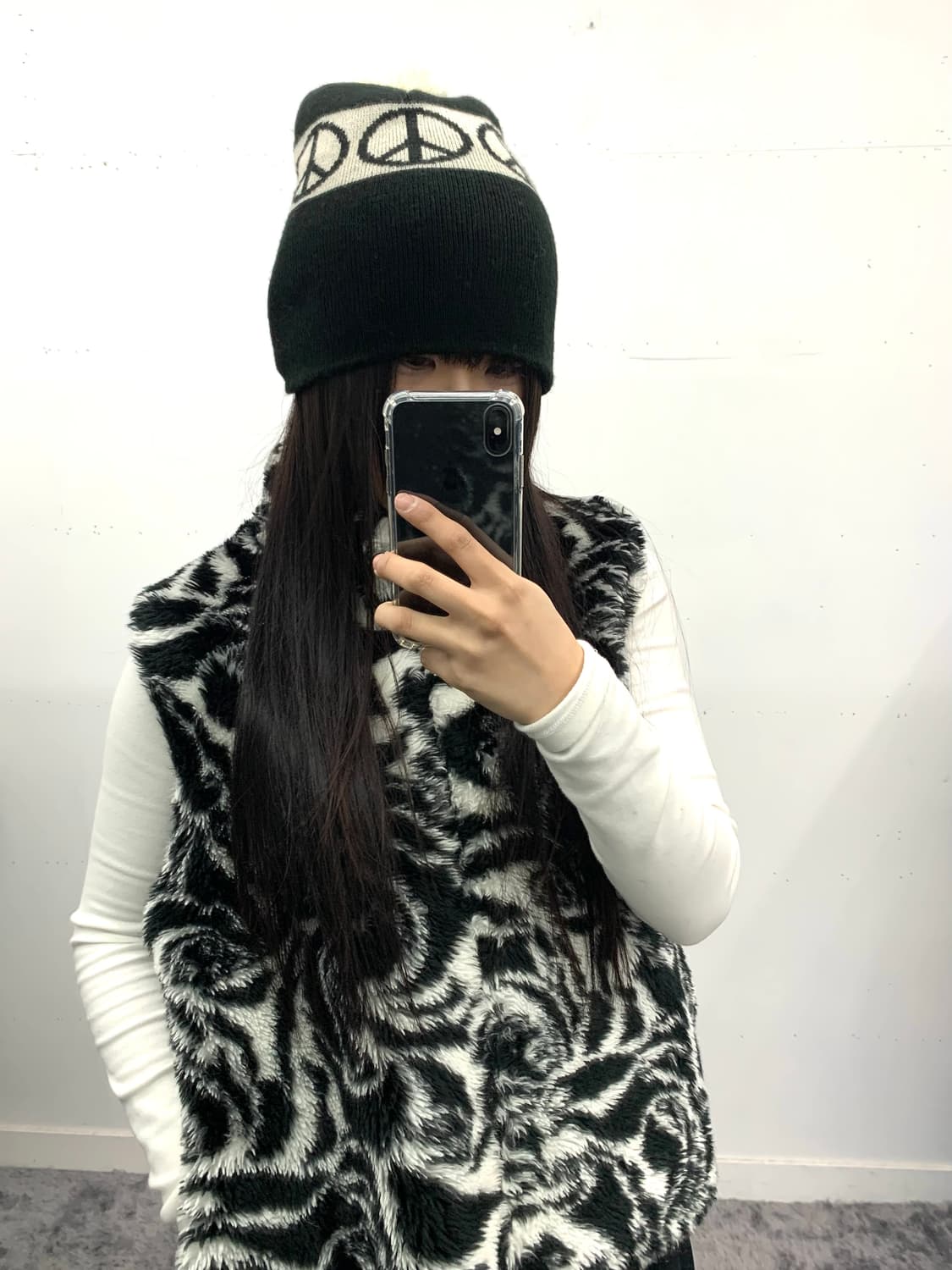 재패니즈 블랙 폼폼이 비니 상품이미지2