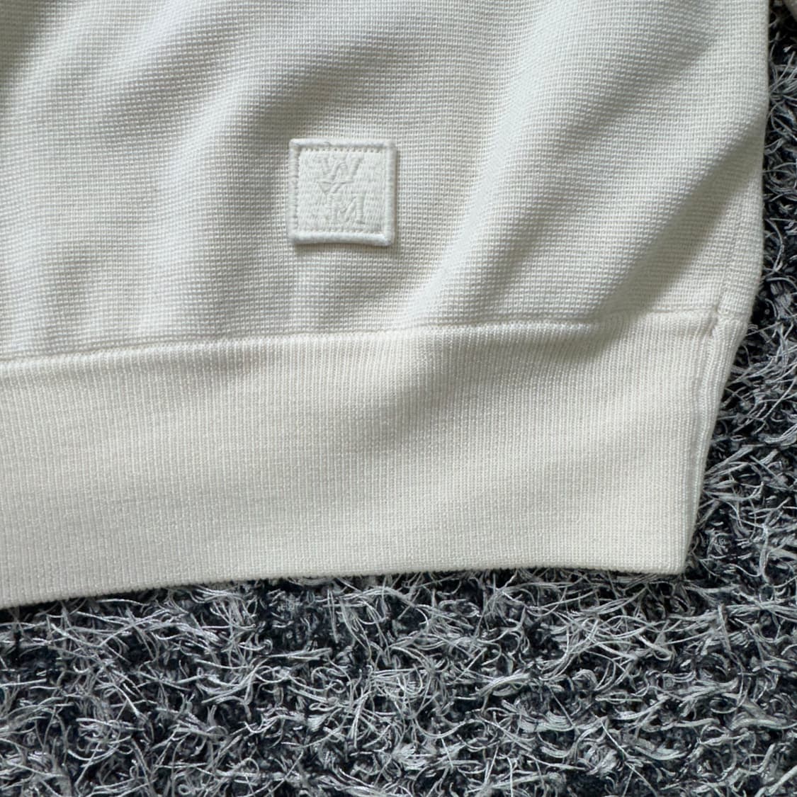 우영미 스퀘어 레더 텍션지 가디건 (50) 상품이미지2