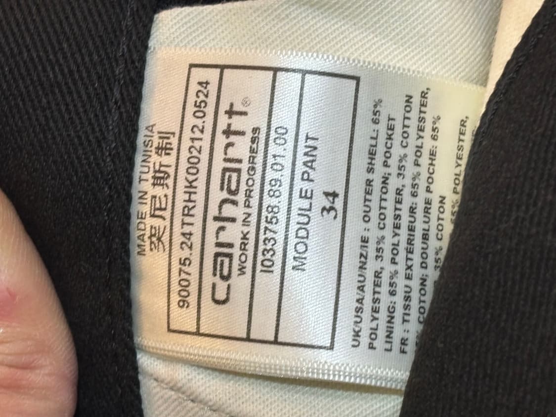 칼하트 모듈팬츠 블랙 34사이즈 상품이미지6