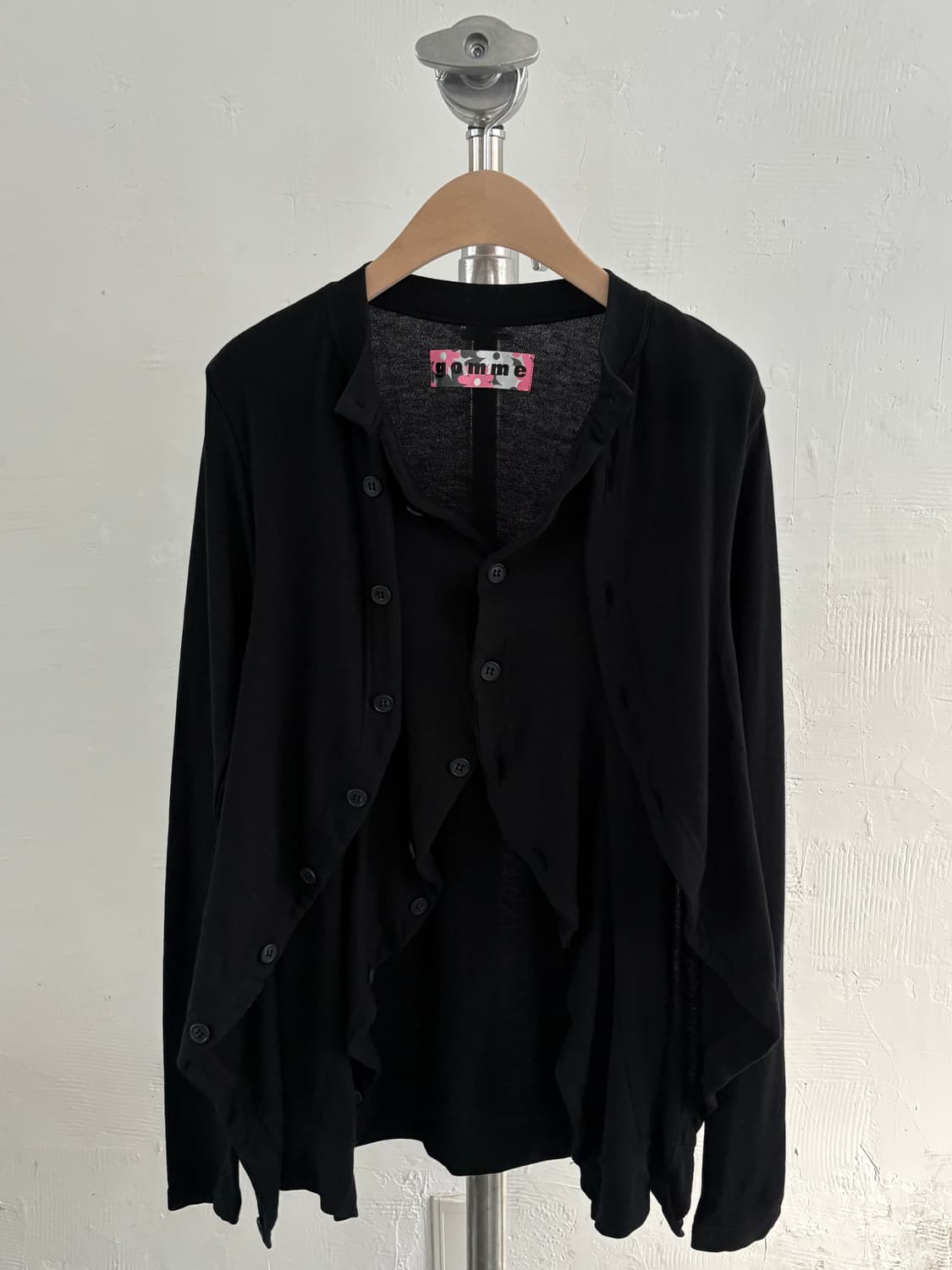 Gomme 고무 버튼 레이어드 가디건 상품이미지1