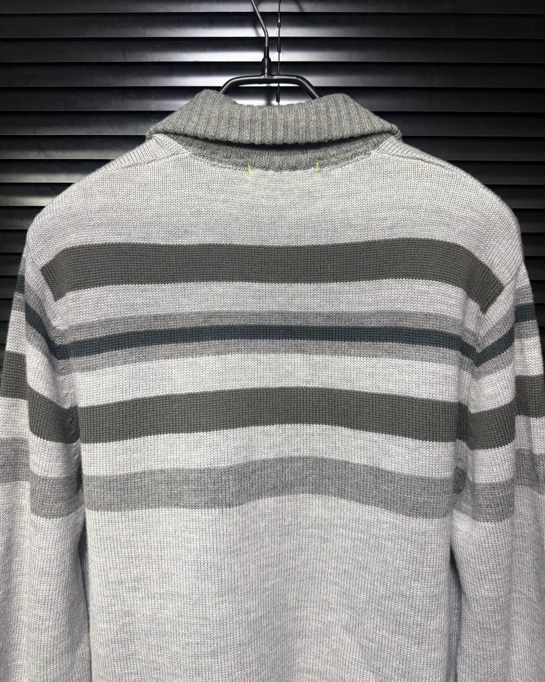 DKNY 도나카란 스트라이프 메리노 울 니트 집업 M 95 뉴욕 미니멀 상품이미지6