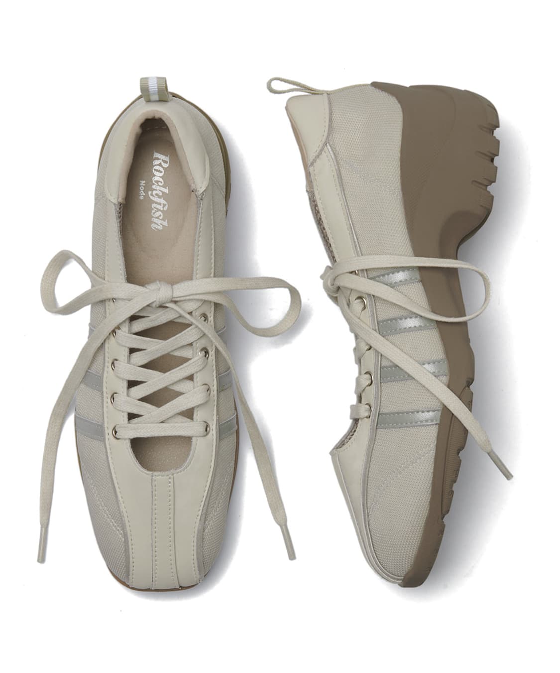 락피쉬 BLISS HEEL LACEUP SNEAKERS - BEIGE 상품이미지1