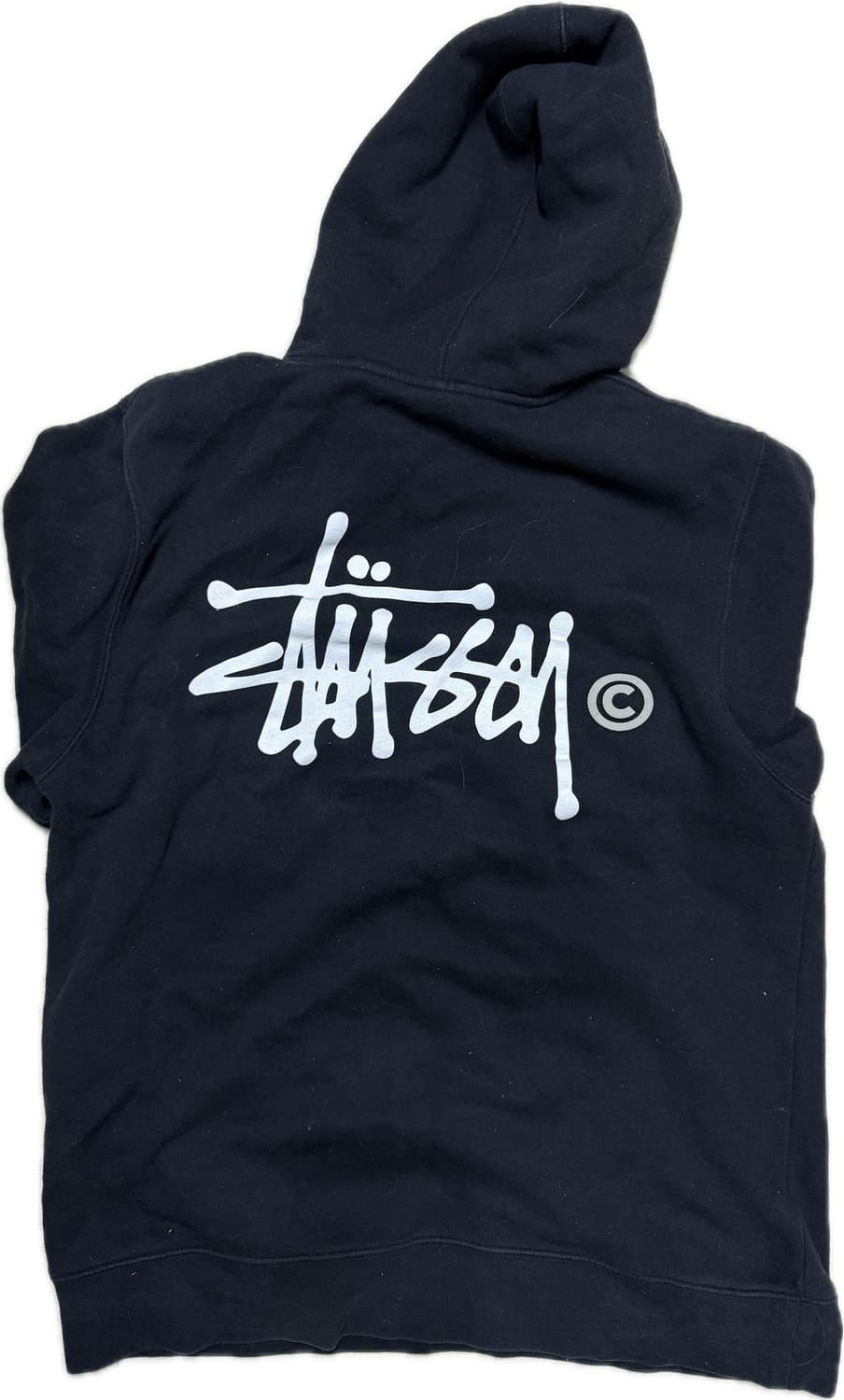 스투시 로고 블랙 후드 L 상품이미지2