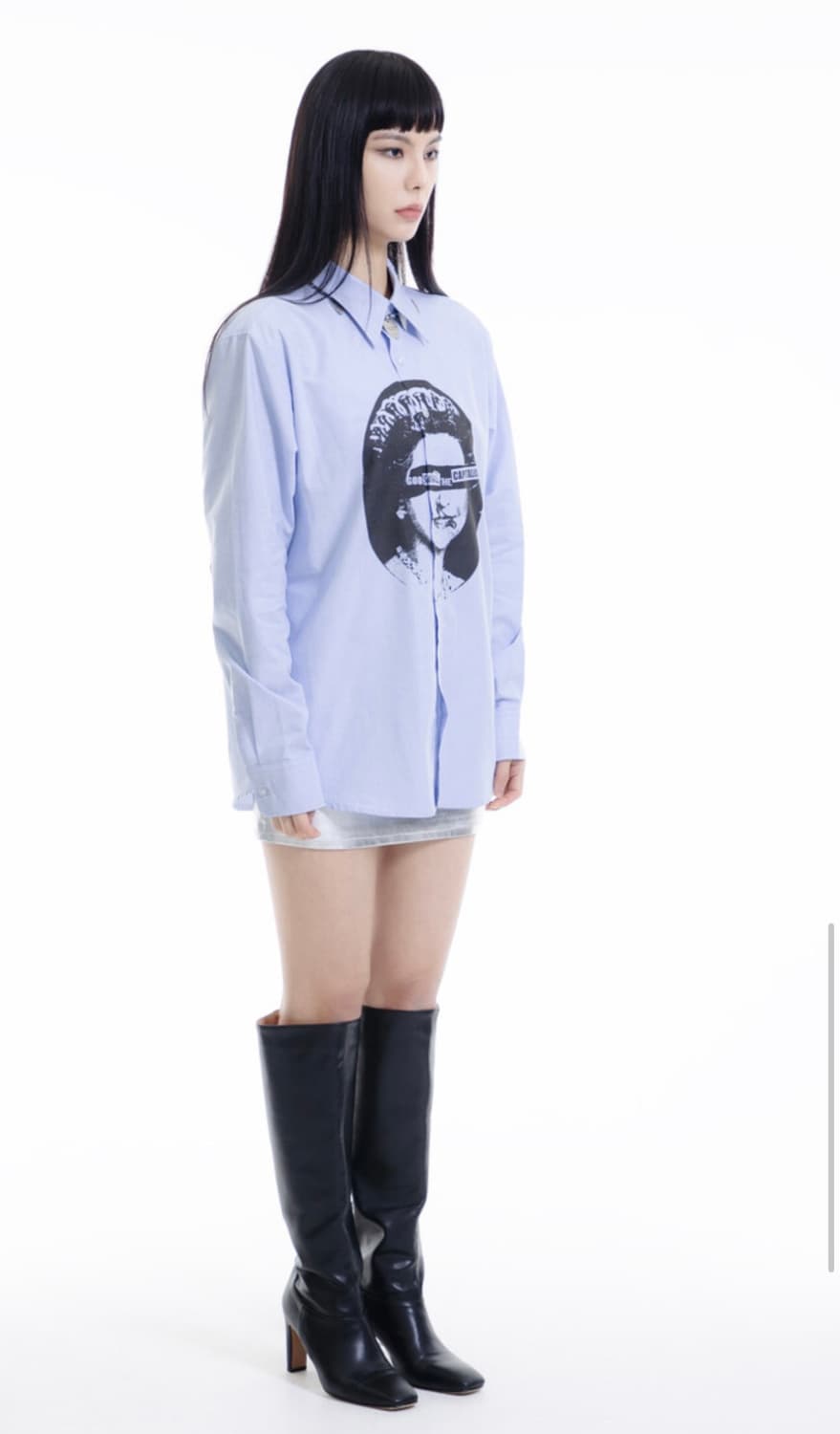 GOD SAVE THE CAPITALISM SHIRT BLUE (FREE 상품이미지1