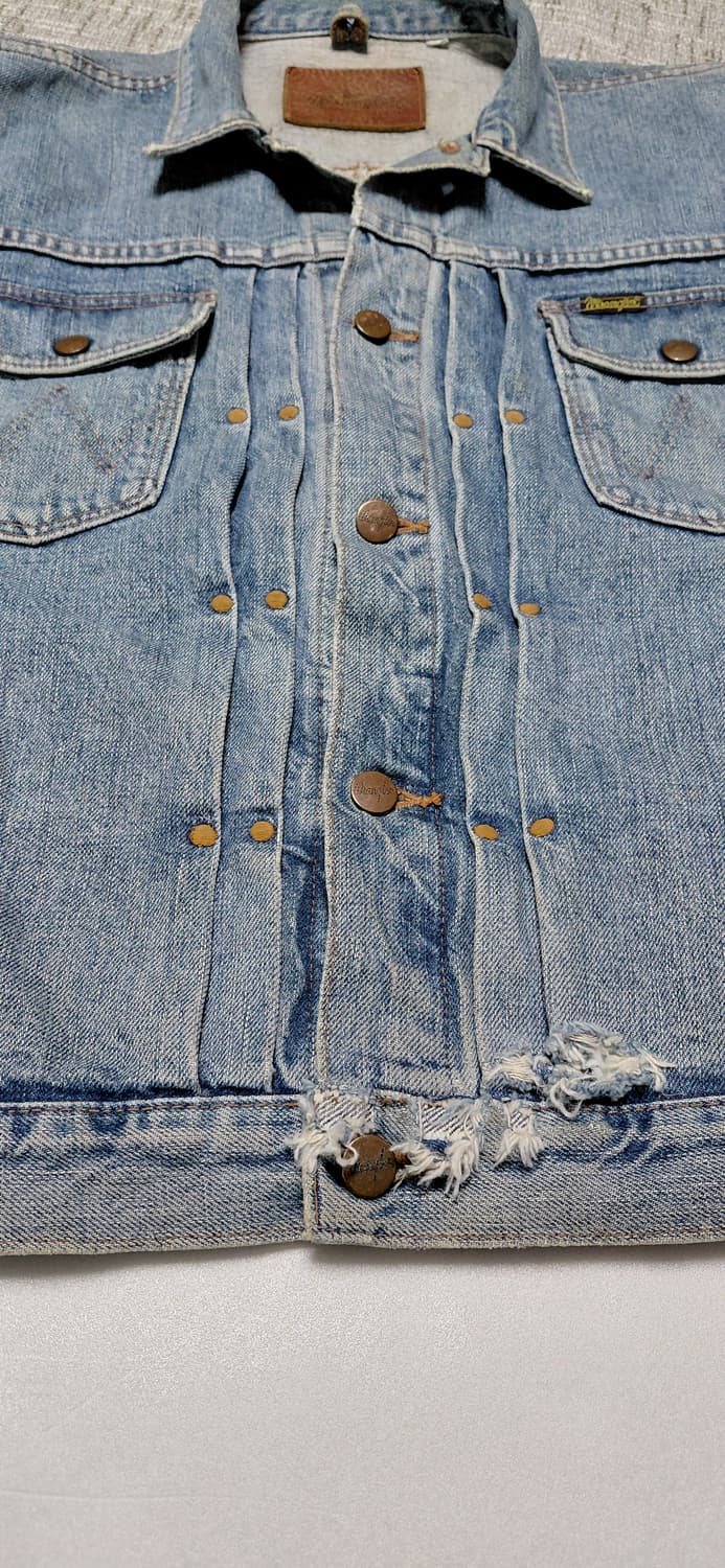 랭글러 2세대 트러커 데님 베스트 빈티지 M 상품이미지5