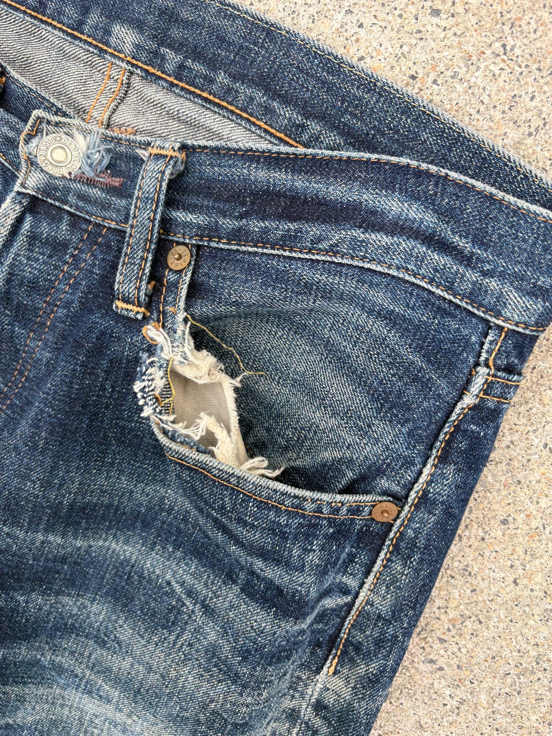 드님 by 웨어하우스 셀비지 데님 팬츠 상품이미지4