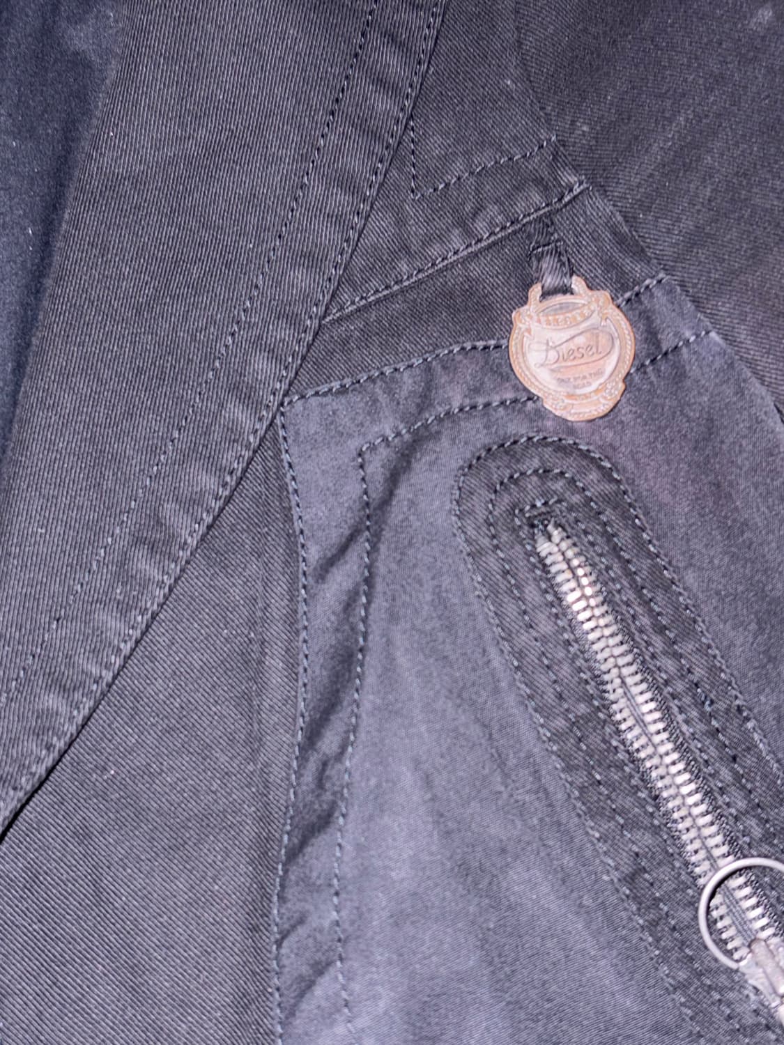 디젤 빈티지 블랙 코튼 펑크 자켓 상품이미지5