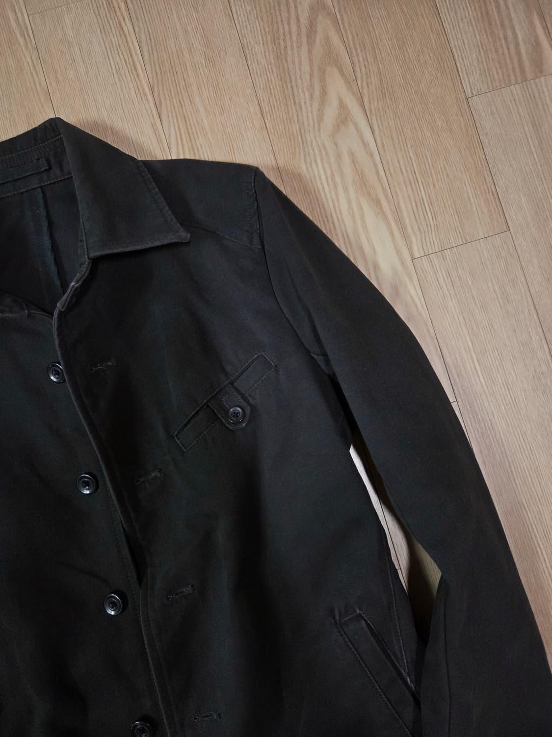 BOYCOTT 블랙 포켓 칼라 워크 재킷 상품이미지4