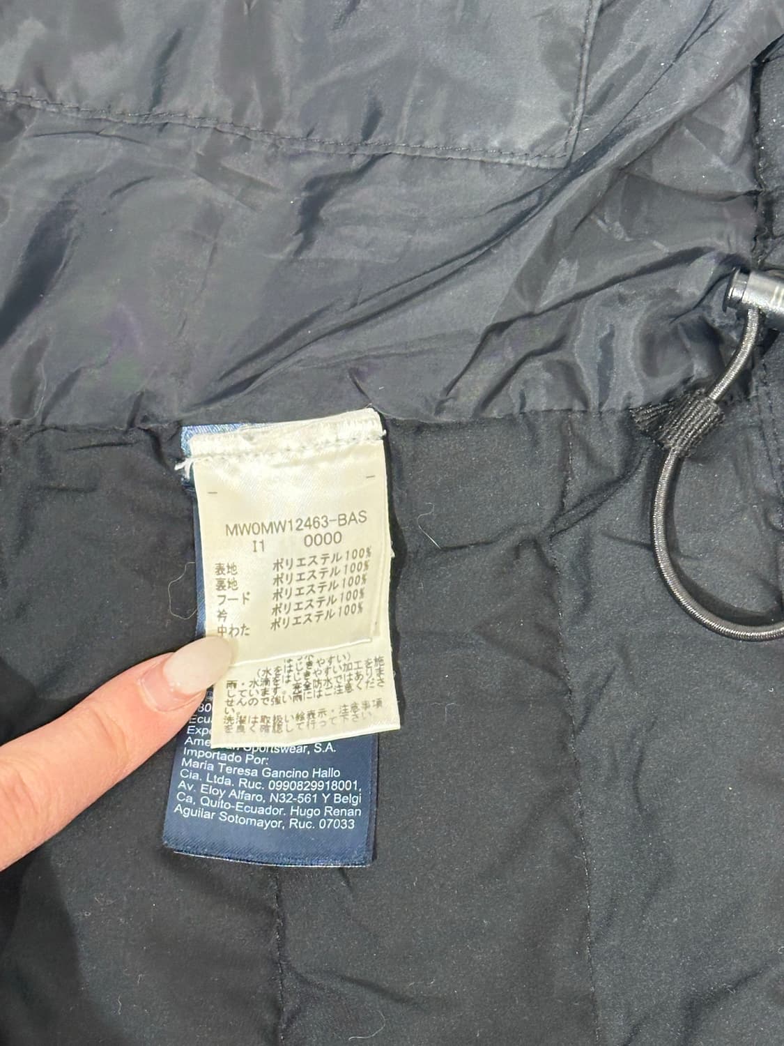 타미 힐피거 블랙 경량 패딩 자켓 M 상품이미지6