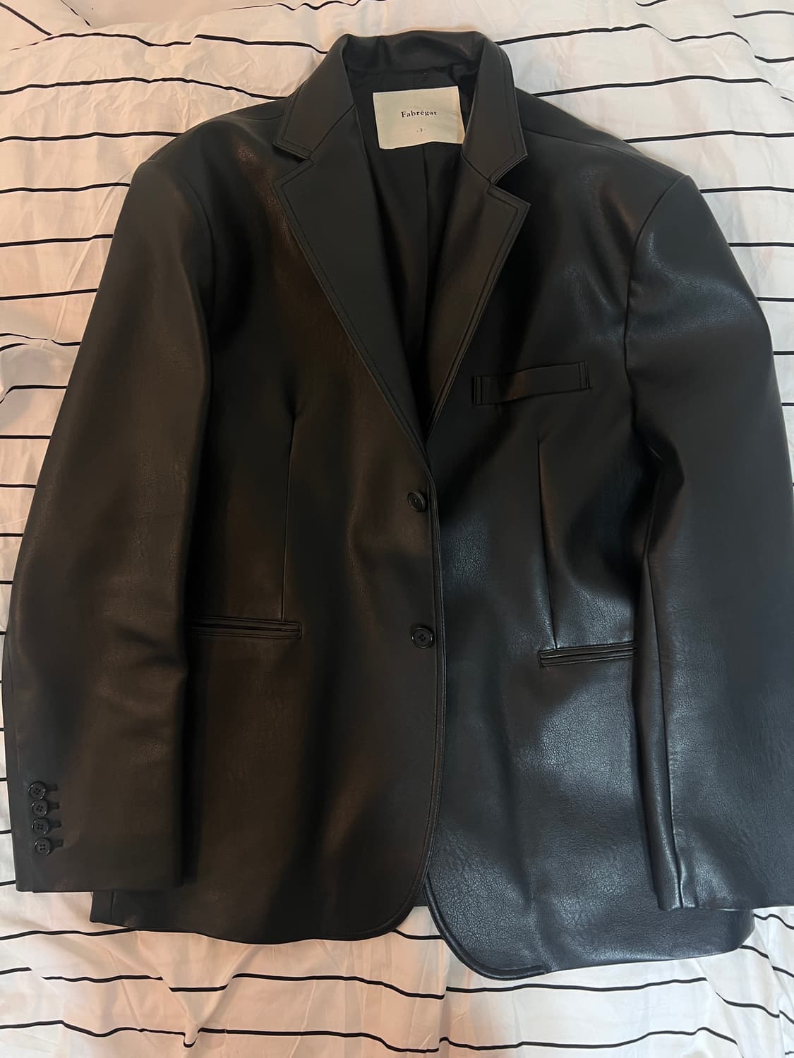파브레가 비건 레더 블레이저 3사이즈 상품이미지4