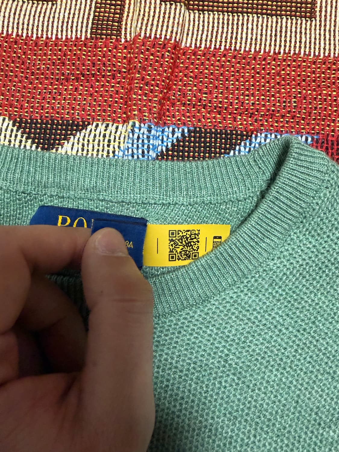 XS) 폴로 랄프로렌 코튼 니트 민트 상품이미지4