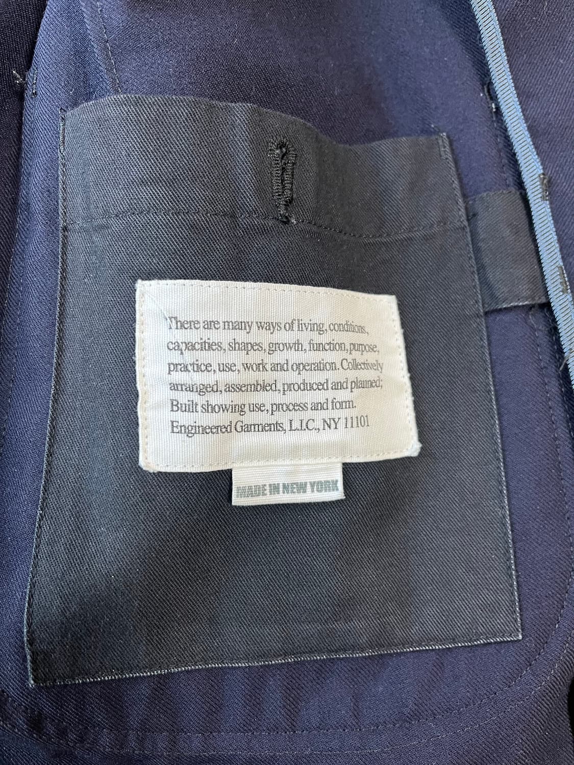 엔지니어드 가먼츠 뉴 베드포드 NB자켓 유니폼 서지 울 다크 네이비 S 상품이미지7