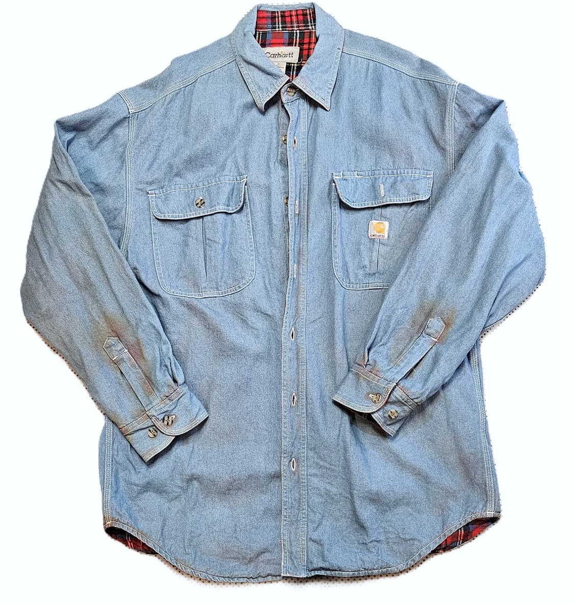 칼하트 리워크 데님 플란넬 라이너 셔츠 자켓 상품이미지1