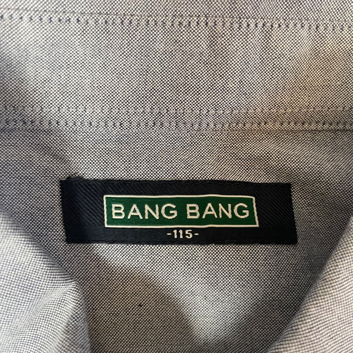 BANG BANG 미니로고 옥스퍼드 그레이 셔츠 115 상품이미지4
